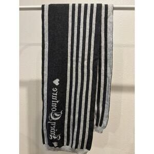 Juicy Couture Scarf Y2K Cotton Cashmere Blend Grey